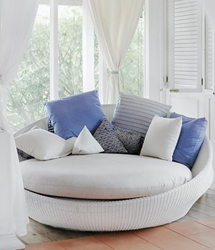 Detalhe de costura do estofado